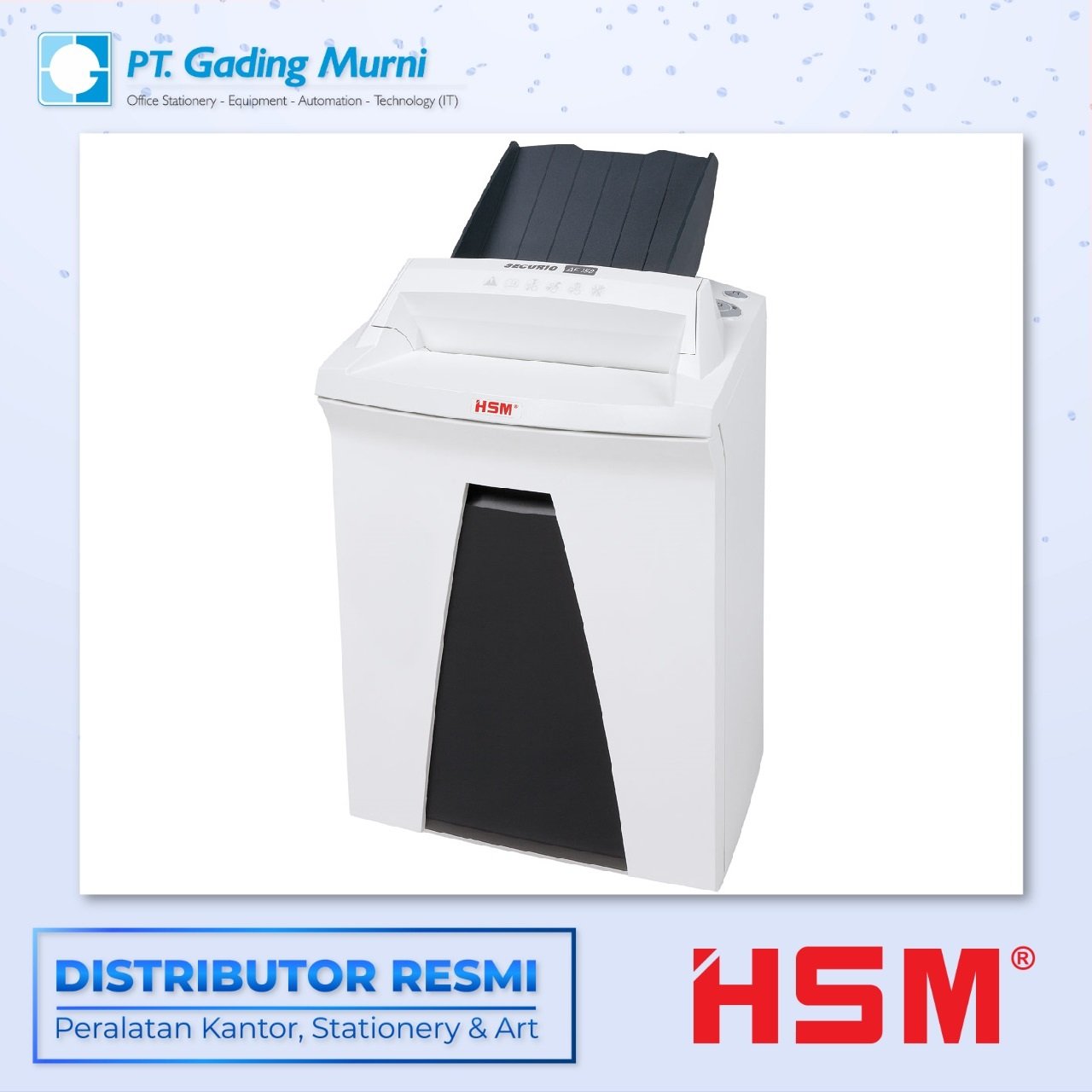 HSM SECURIO MESIN PENGHANCUR KERTAS AF 150 CROSS CUT 4.5 X 30 MM
