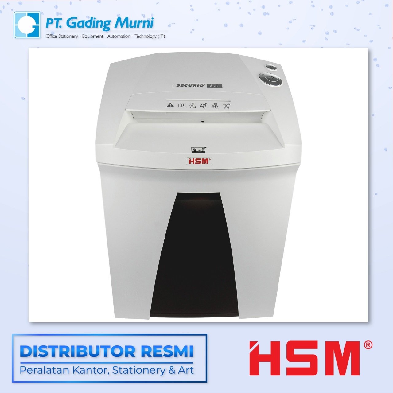 HSM SECURIO B24 CROSS CUT 1.9 X 15 MM PENGHANCUR KERTAS