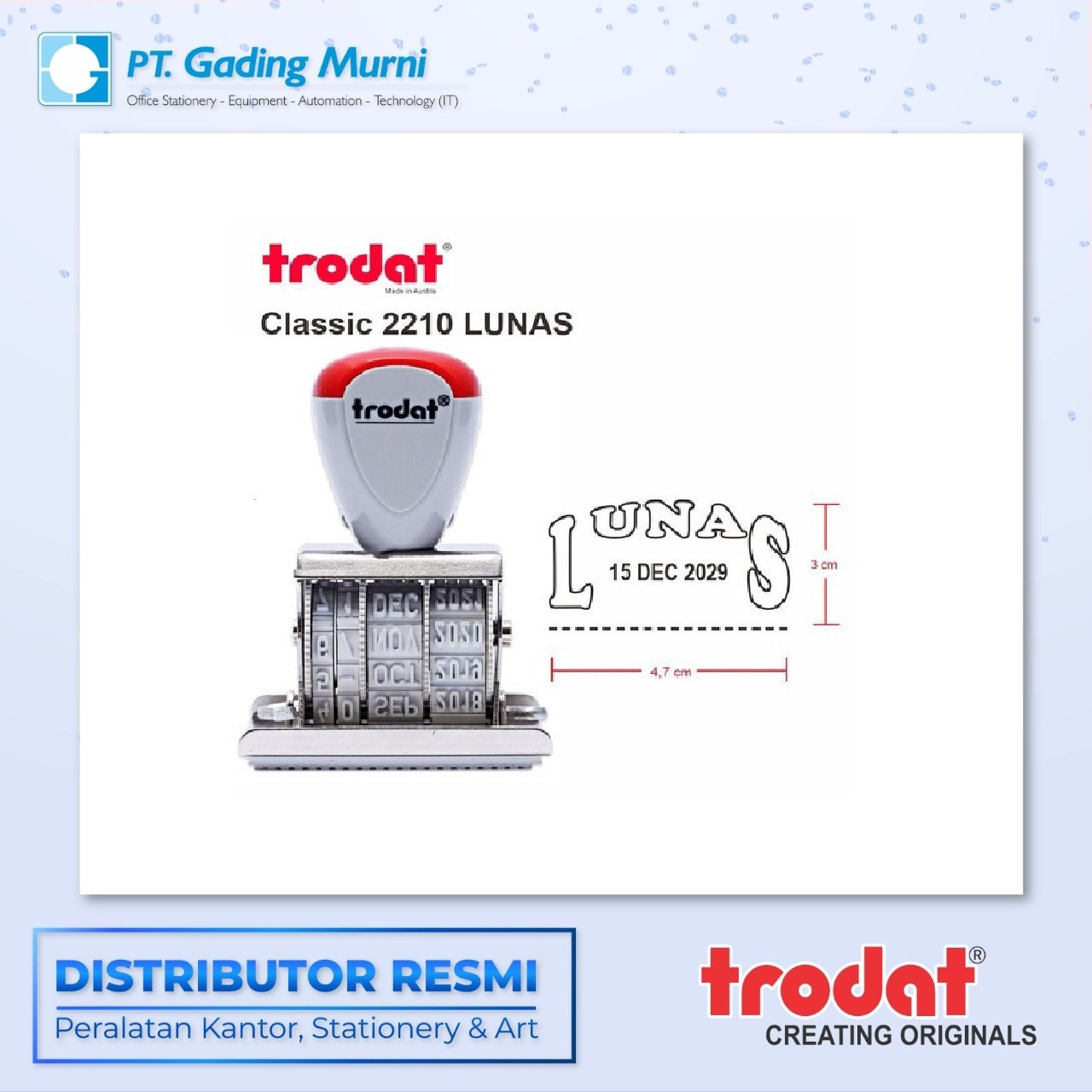 TRODAT 2210 LUNAS