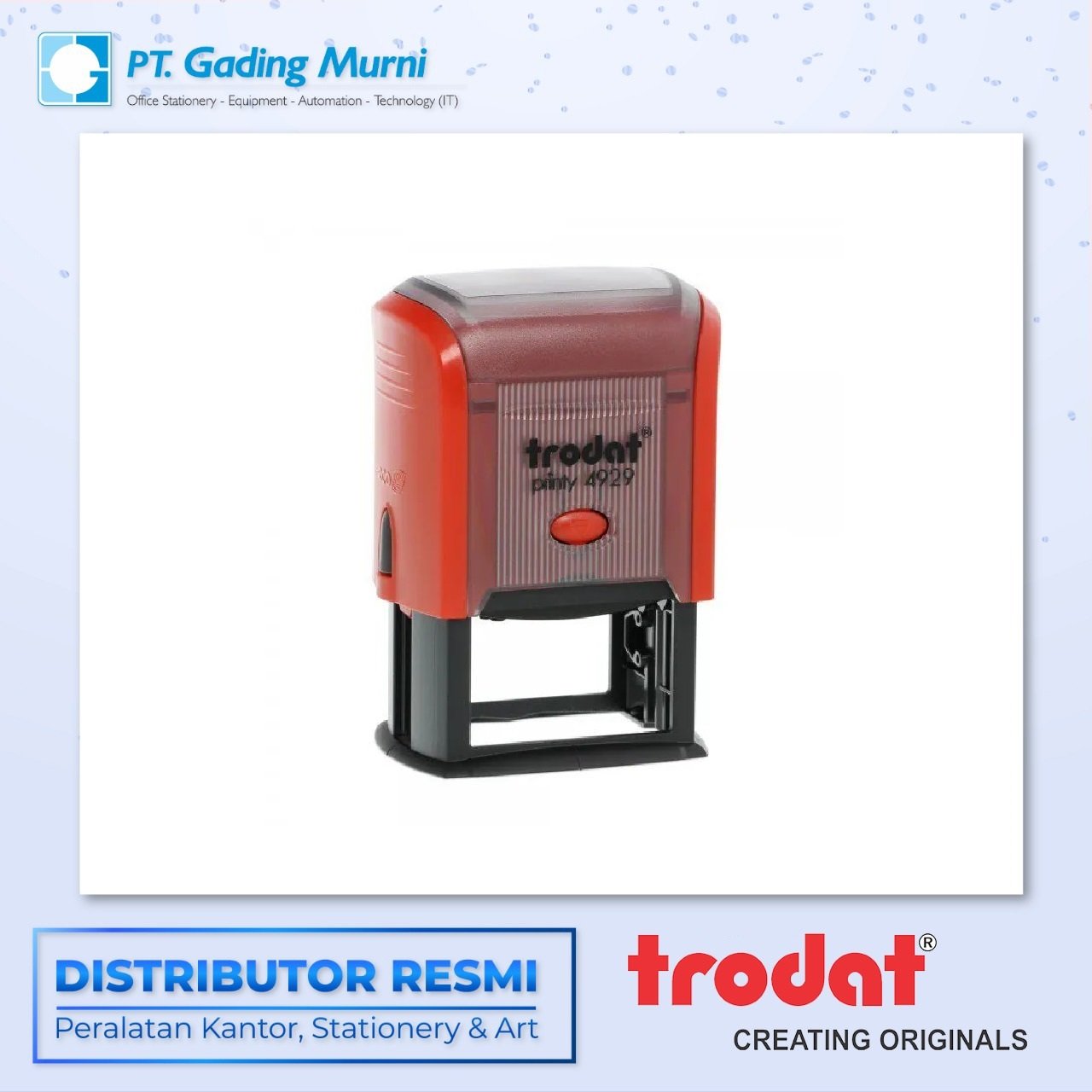 PESANAN STAMPEL TRODAT 4929 50 X 30 MM