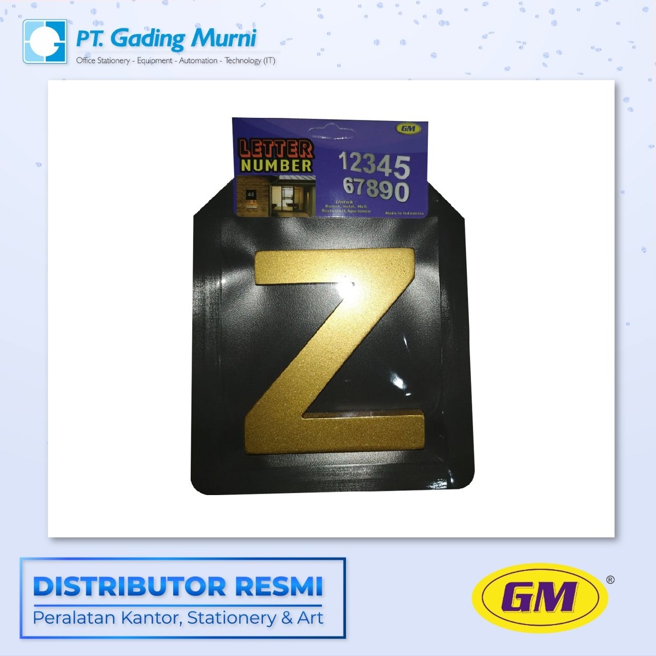 LABEL GM HURUF Z GOLD 