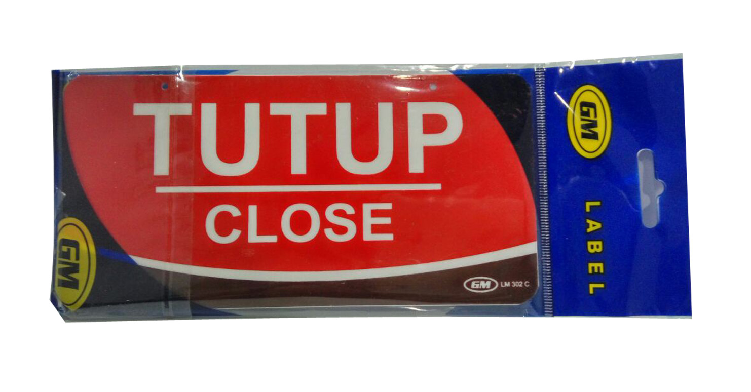 LABEL BESAR WARNA BUKA/TUTUP