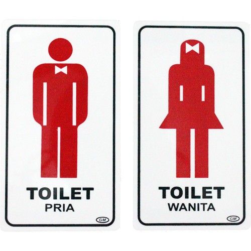 LABEL MEDIUM TOILET PRIA/WANITA GM