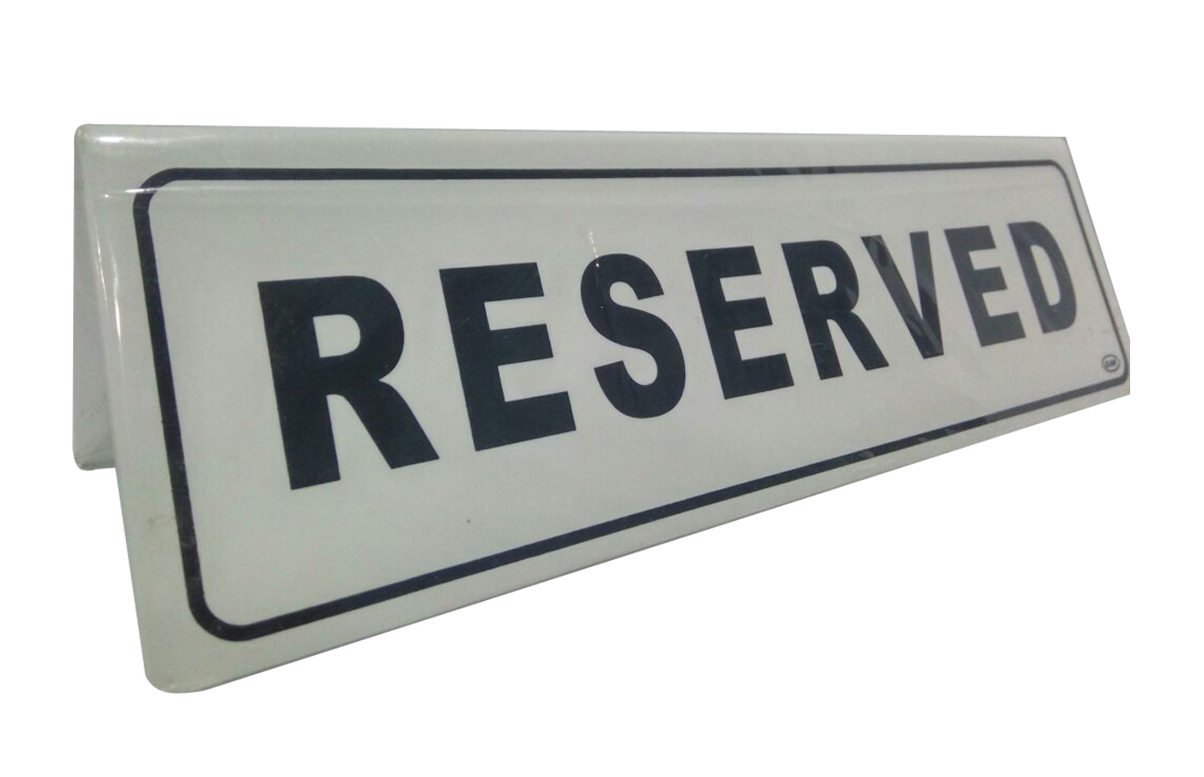 LABEL MEJA RESERVED/DIPESAN GM 3036